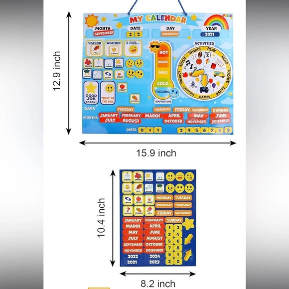NIB Magnetic Learning Calendar for Kids - Picture 3 of 8